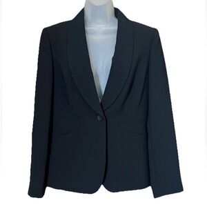 Tahari ASL Arthur S. Levine One Button Blazer Work Office Black Size 10 NWT $280